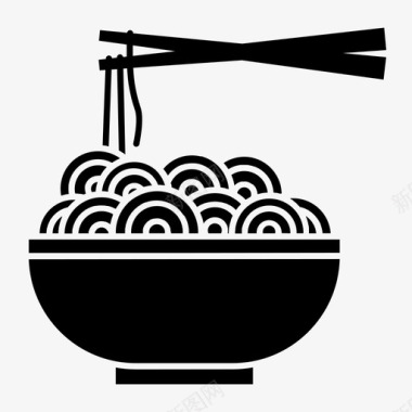 面条碗瓷器图标图标