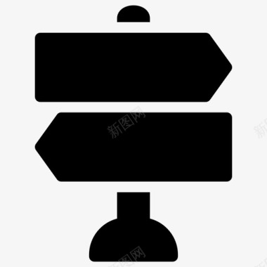 路标方向指引指路标图标图标