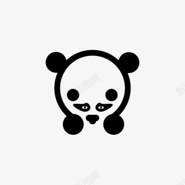 熊猫熊猫动物表情符号图标图标