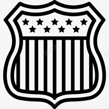 徽章美国式直系图标图标