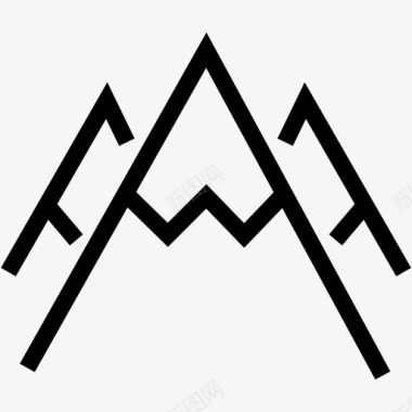 山自然山峰图标图标