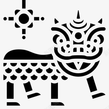 舞狮中国传统中国传统风格图标图标