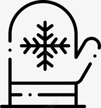 冬天的手套圣诞节手套冬天图标图标