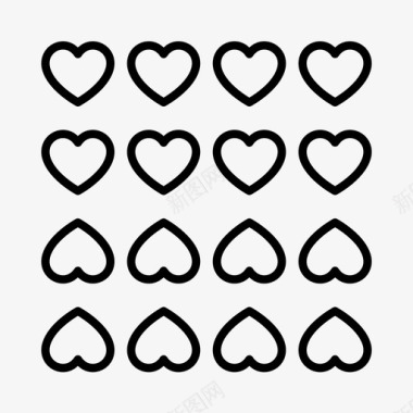心几何图案爱情图标图标