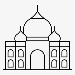 古印度泰姬陵阿格拉古印度图标高清图片