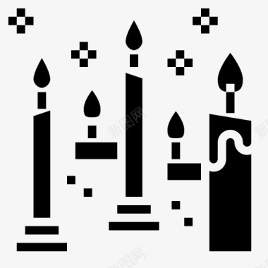 蜡烛蜡烛燃烧火焰图标图标