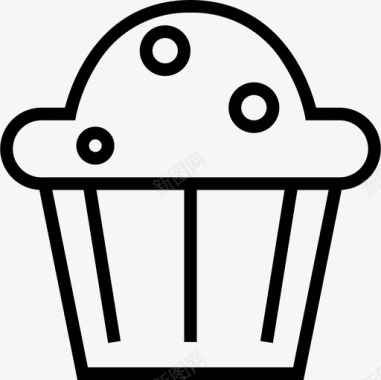 杯形蛋糕咖啡店83直线型图标图标