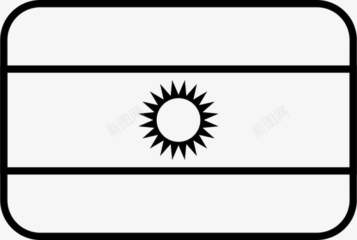 阿根廷国旗国家世界图标图标