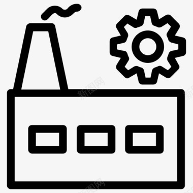 工厂质量工厂建筑工业图标图标