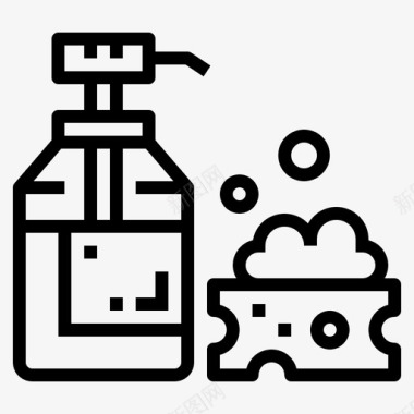 液体肥皂清洁剂洗衣机图标图标