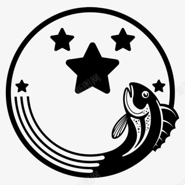 鱼和星可爱ui图标图标