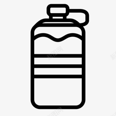 水瓶野营装备图标图标