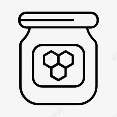 蜂蜜罐蜜蜂饮料图标图标