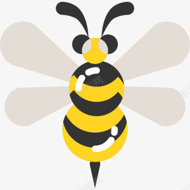 蜜蜂园艺工具10扁平图标图标