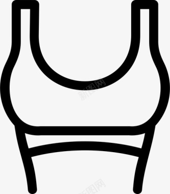 苗条身材胸部图标图标