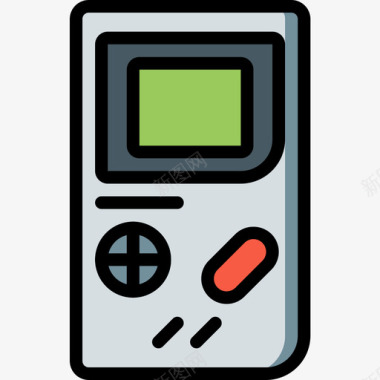 qq游戏图标Gameboy电脑游戏4线性颜色图标图标
