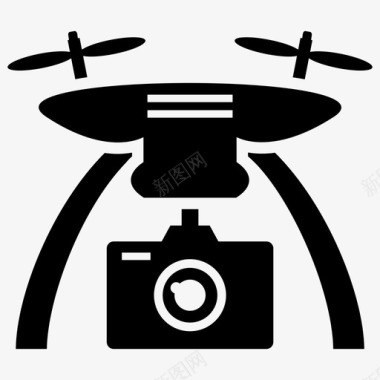 无人机摄像头空中无人机飞行摄像头图标图标