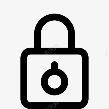公共标识安全挂锁密码安全图标图标