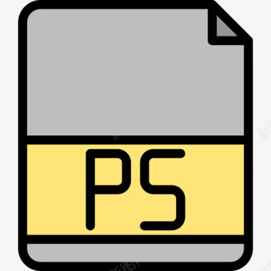 PS文件扩展名3线性颜色图标图标