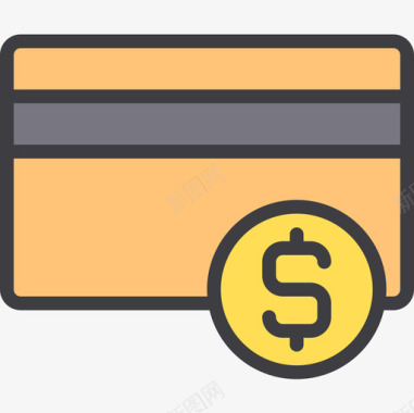 信用卡信用卡购物108线性颜色图标图标