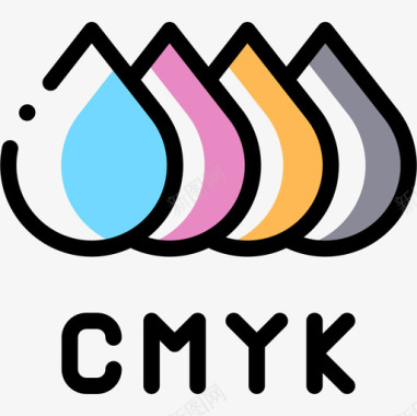 Cmyk印刷25漏色图标图标