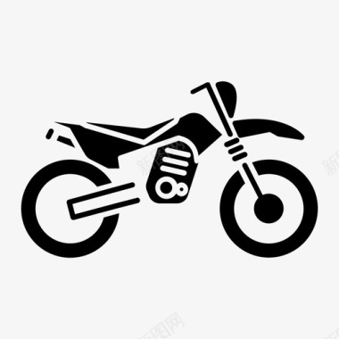 运动符号摩托车运动小道图标图标