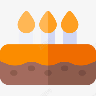 生日蛋糕婴儿66扁平图标图标