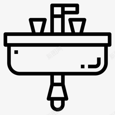 洗衣机水槽浴室洗衣机图标图标