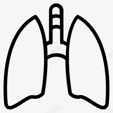 心脏波动图肺解剖学生物学图标图标