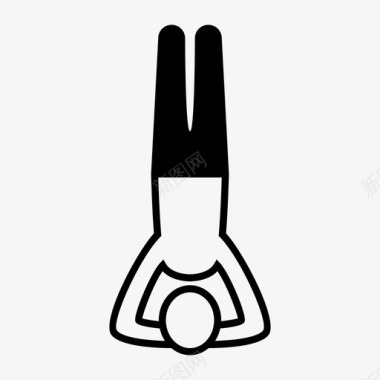 姿势瑜伽姿势锻炼健身图标图标