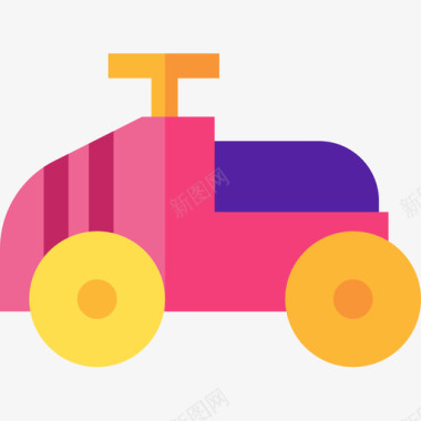 汽车儿童玩具6扁平图标图标