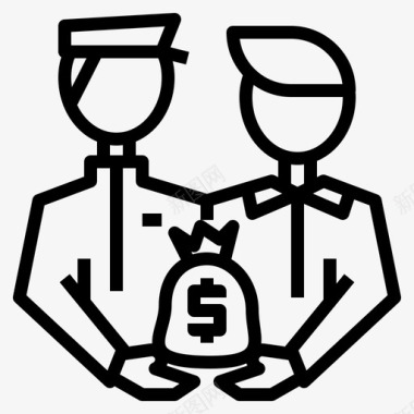 不抽烟腐败贿赂商业图标图标