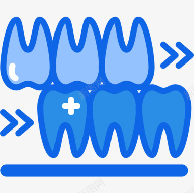 牙齿图标牙齿牙齿13蓝色图标图标