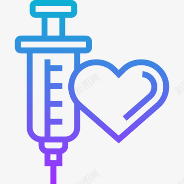 疫苗慈善元素3梯度图标图标