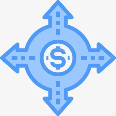 财政资金行动财政资金5蓝色图标图标