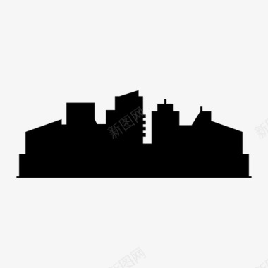 热闹都市城市建筑大都市图标图标