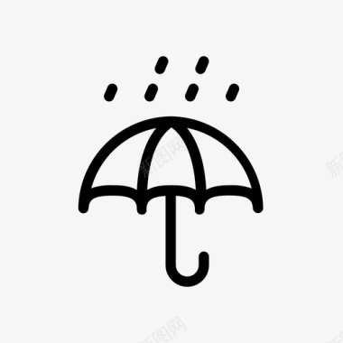 雨伞阴天下雨图标图标