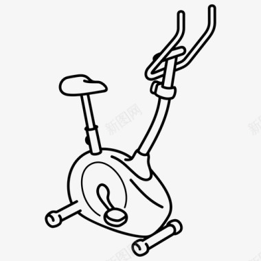 健身磁固定健身车健身运动健身自行车图标图标