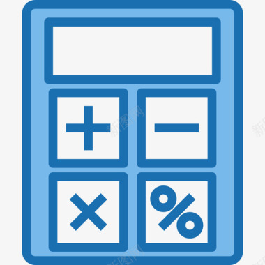 计算器办公用品4蓝色图标图标