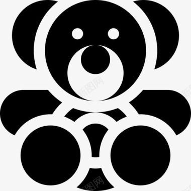 熊儿童玩具5填充图标图标