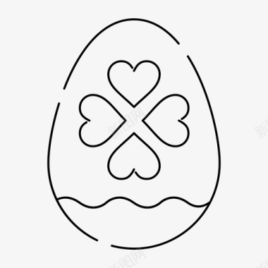 复活节复活节彩蛋心爱图标图标