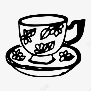 采购产品杯子和碟子杯子和碟子咖啡图标图标