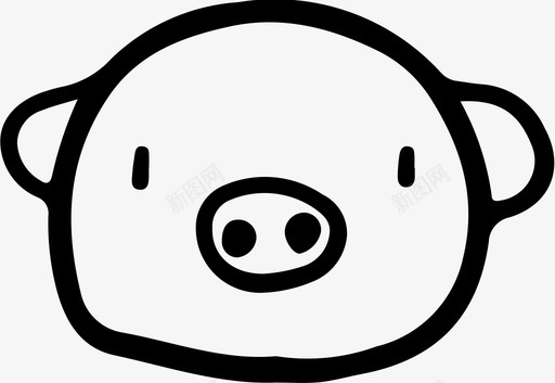 香辣猪脸猪动物可爱图标图标