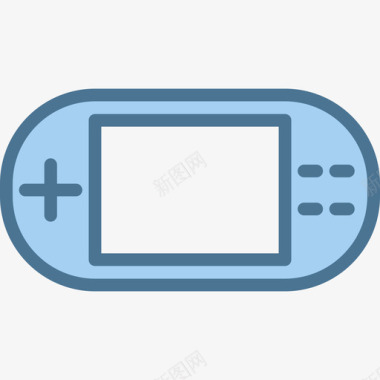 游戏机游戏控制器2蓝色图标图标