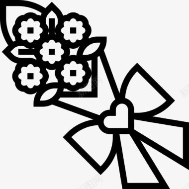 花卉婚礼124直系图标图标