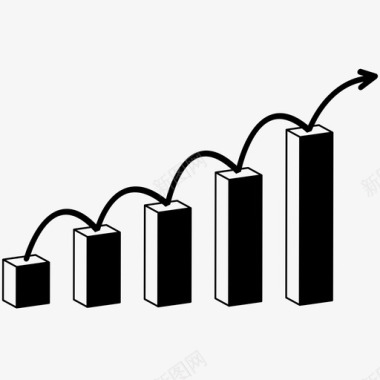 投资钱财增长财务增长增长图图标图标