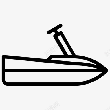 摩托艇船交通工具图标图标