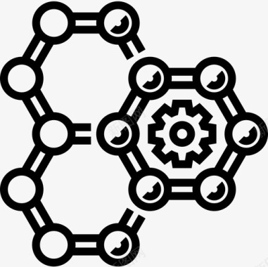 纳米技术生物工程8线性图标图标