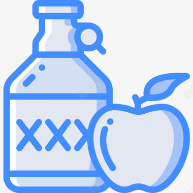 柠檬水果酒苹果酒感恩节55蓝色图标图标