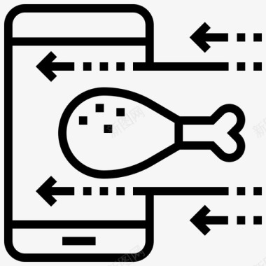 思念食品标志送货鸡肉食品图标图标